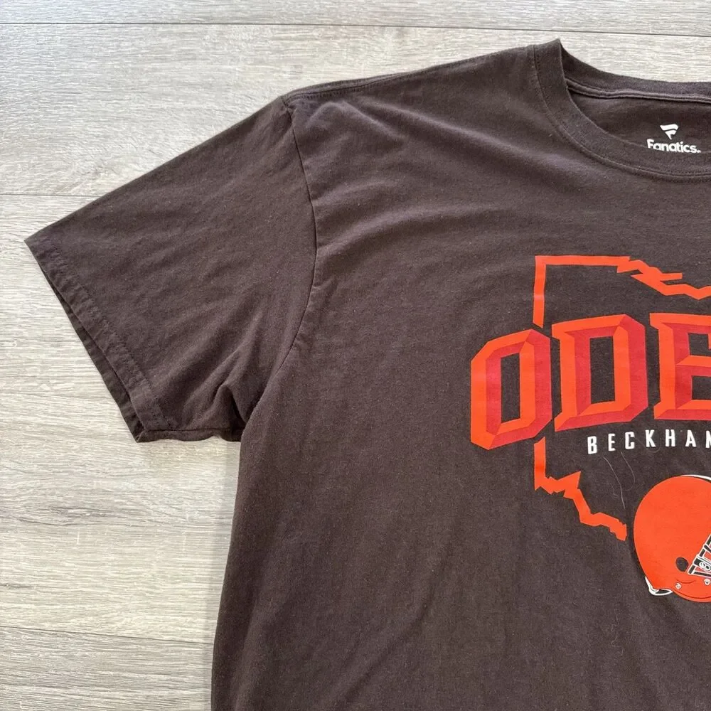 Odell Beckham Jr Shirt Cleveland Browns NFL Men's Brown Tee 2XL